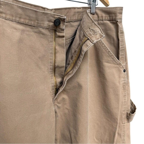 Wrangle Carpenter Cargo Pants Size 38 x 30 Tan Brown Cotton Workwear Utility - Picture 3 of 6